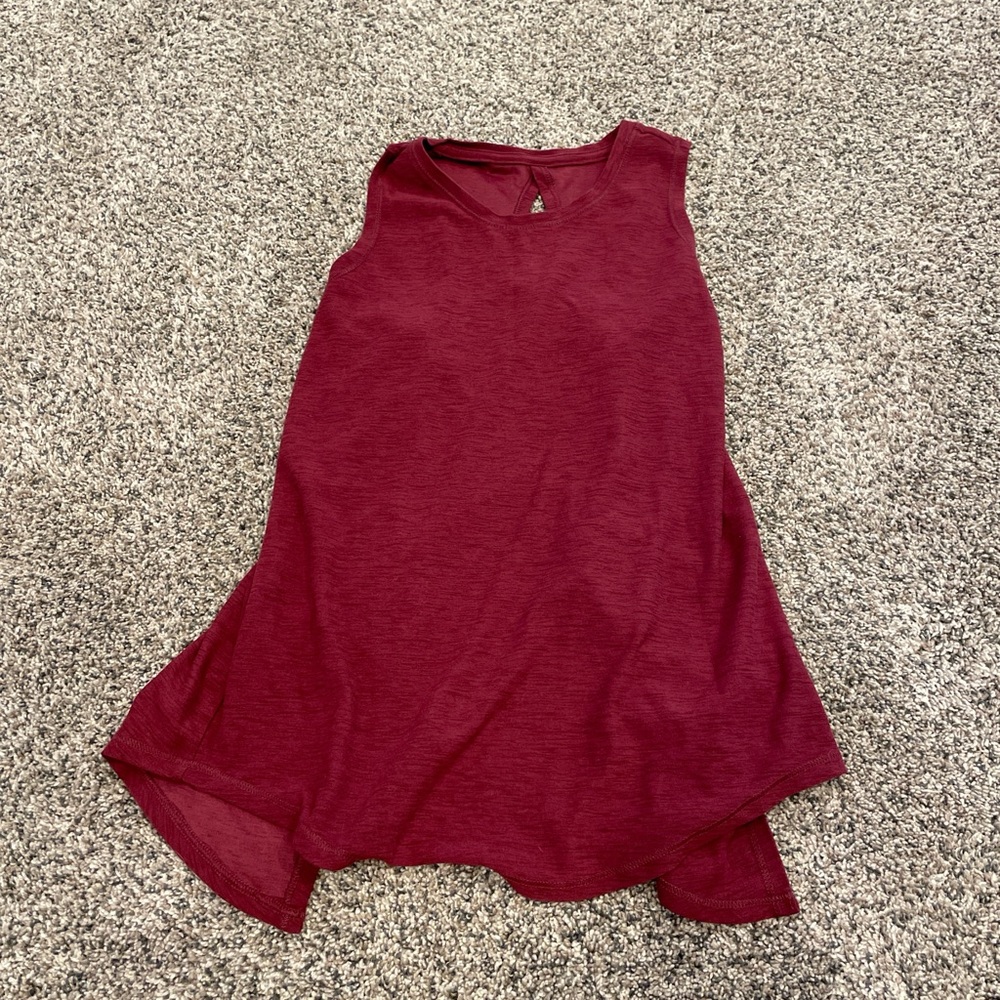 Maroon athletic tank top